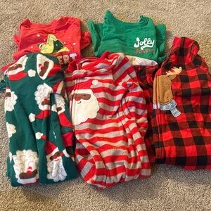 Christmas footed Pajamas and long sleeves